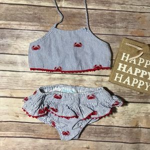 Price Drop! Funtasia Too!CRAB bikini 4R Seersucker